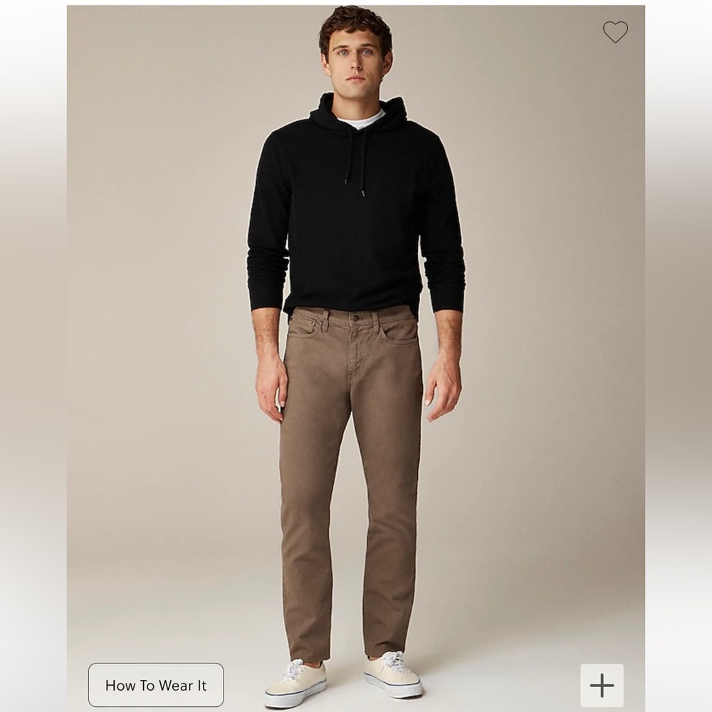 NWT J Crew Men’s 770 Straight Fit Garment Dyed Pant in Vintage Dill 33 x 32